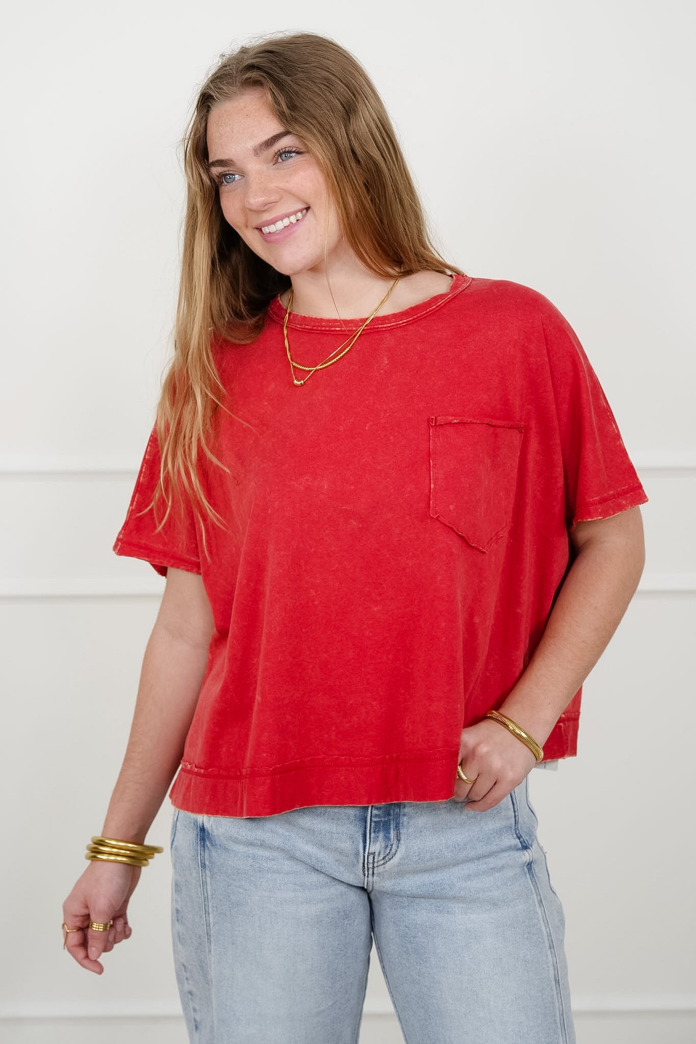 Door Buster! Zenana Acid Washed Oversized Top