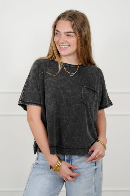 Door Buster! Zenana Acid Washed Oversized Top