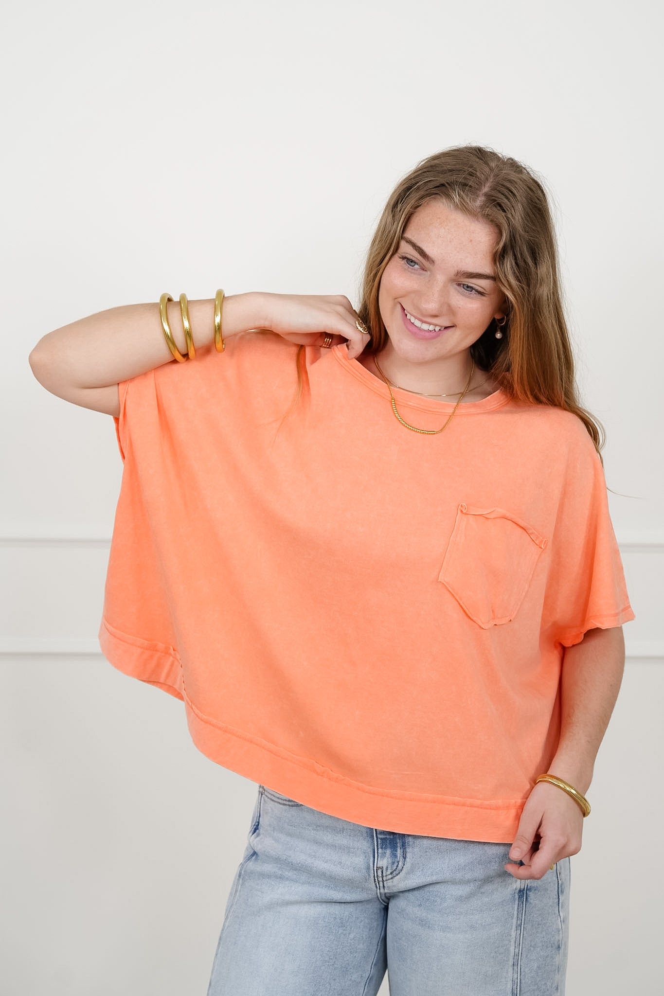 Door Buster! Zenana Acid Washed Oversized Top