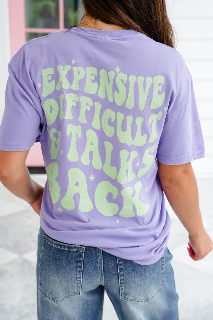 Plus/Reg Short Sleeve "Expensive Difficult & Talks Back" Graphic Tee
