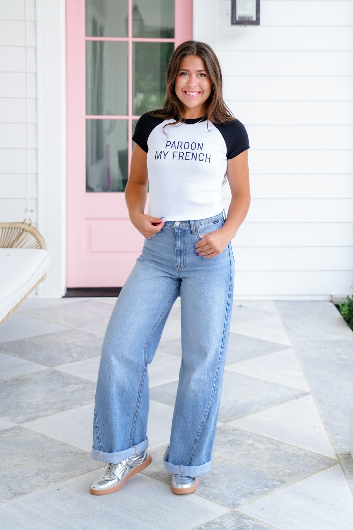 Plus/Reg Short Sleeve Pardon My French Graphic Tee