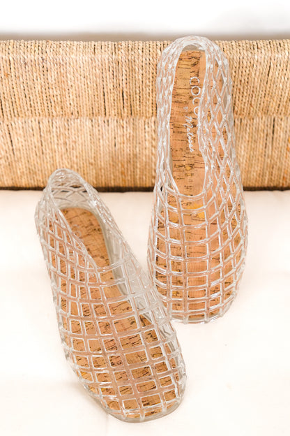 Lattice Inspired Jelly Ballet Flats