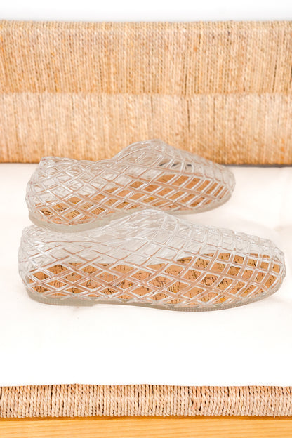 Lattice Inspired Jelly Ballet Flats