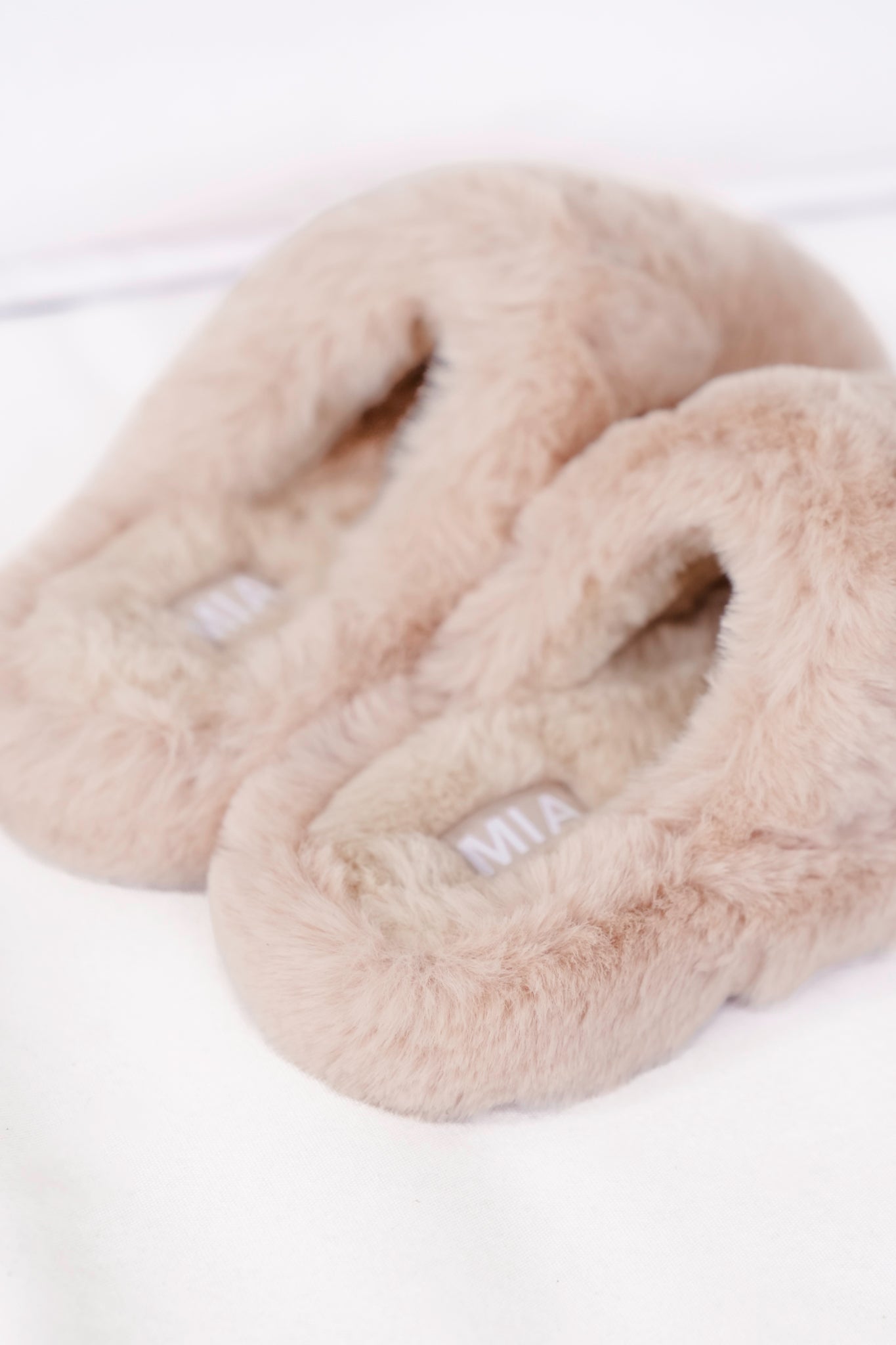 MIA Plush Vegan Fur Slip On Slippers