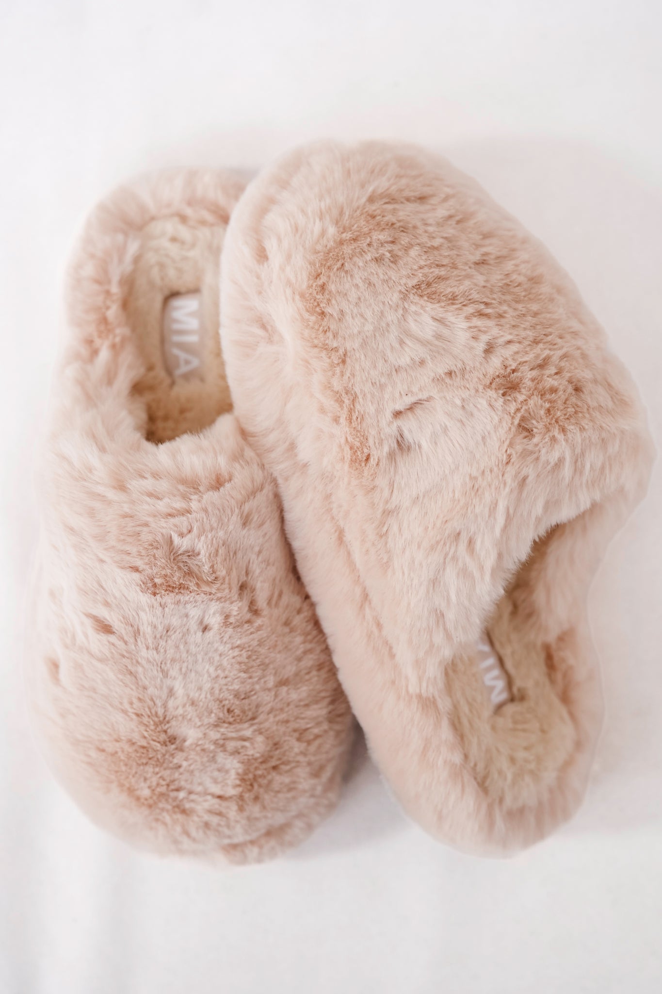 MIA Plush Vegan Fur Slip On Slippers