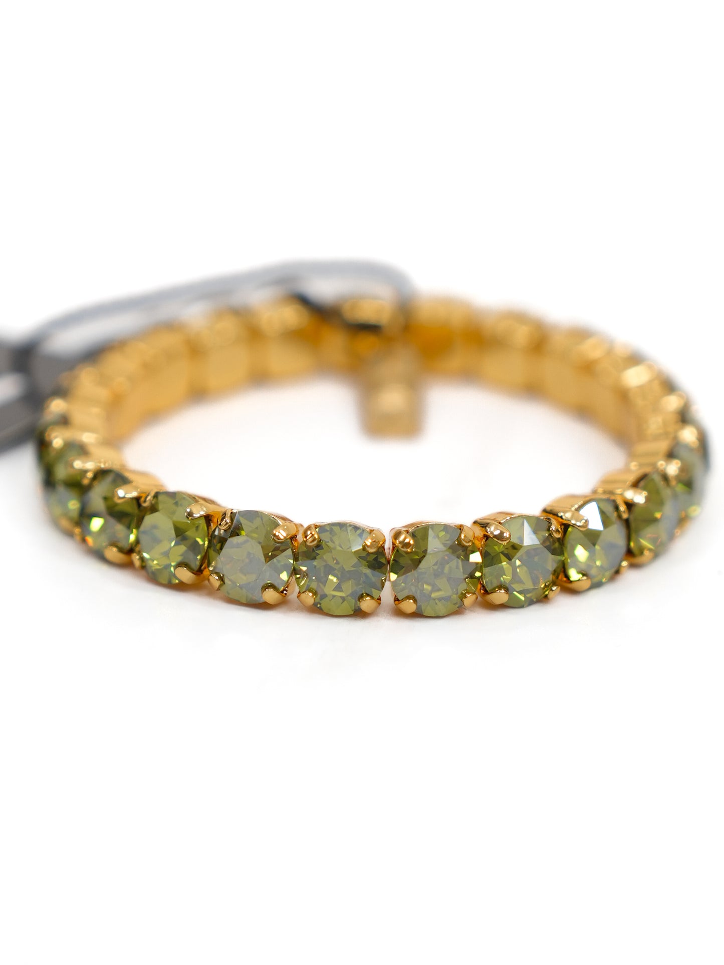 TOVA Oakland Olive Crystal Stretch Bracelet