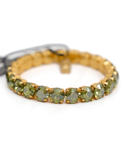 TOVA Oakland Olive Crystal Stretch Bracelet