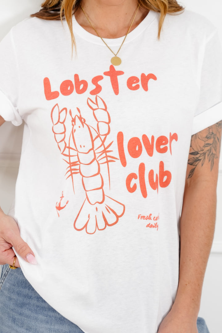 Plus/Reg Short Sleeve "Lobster Lover Club" Graphic Tee
