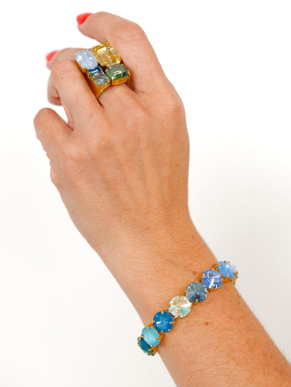 TOVA Croatia Blue Crystal Stretch Bracelet