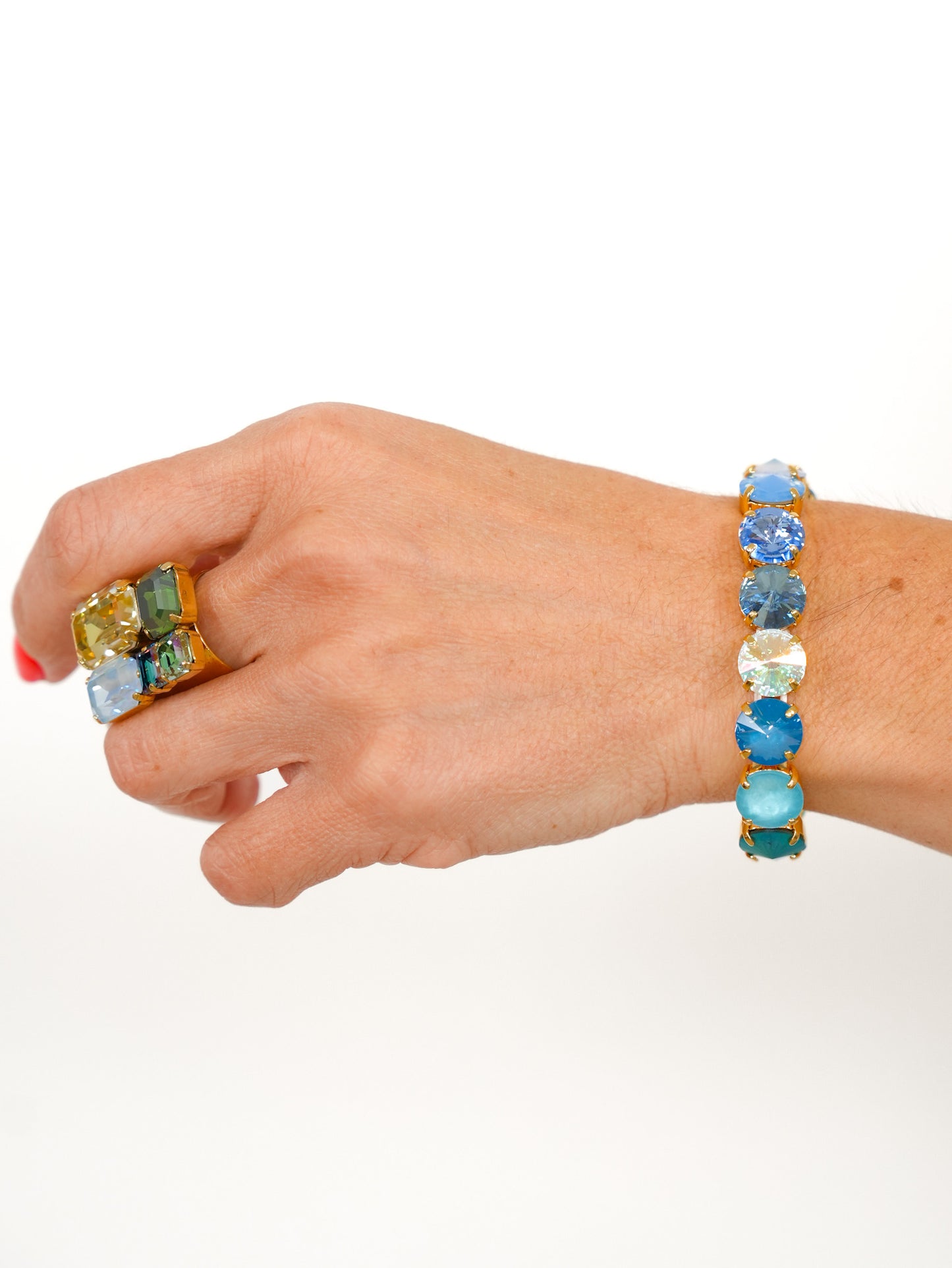 TOVA Croatia Blue Crystal Stretch Bracelet