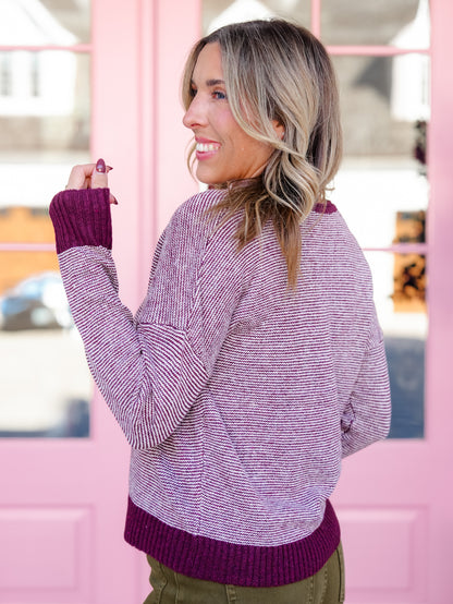 Pin Stripe Long Sleeve Button Down Cardigan