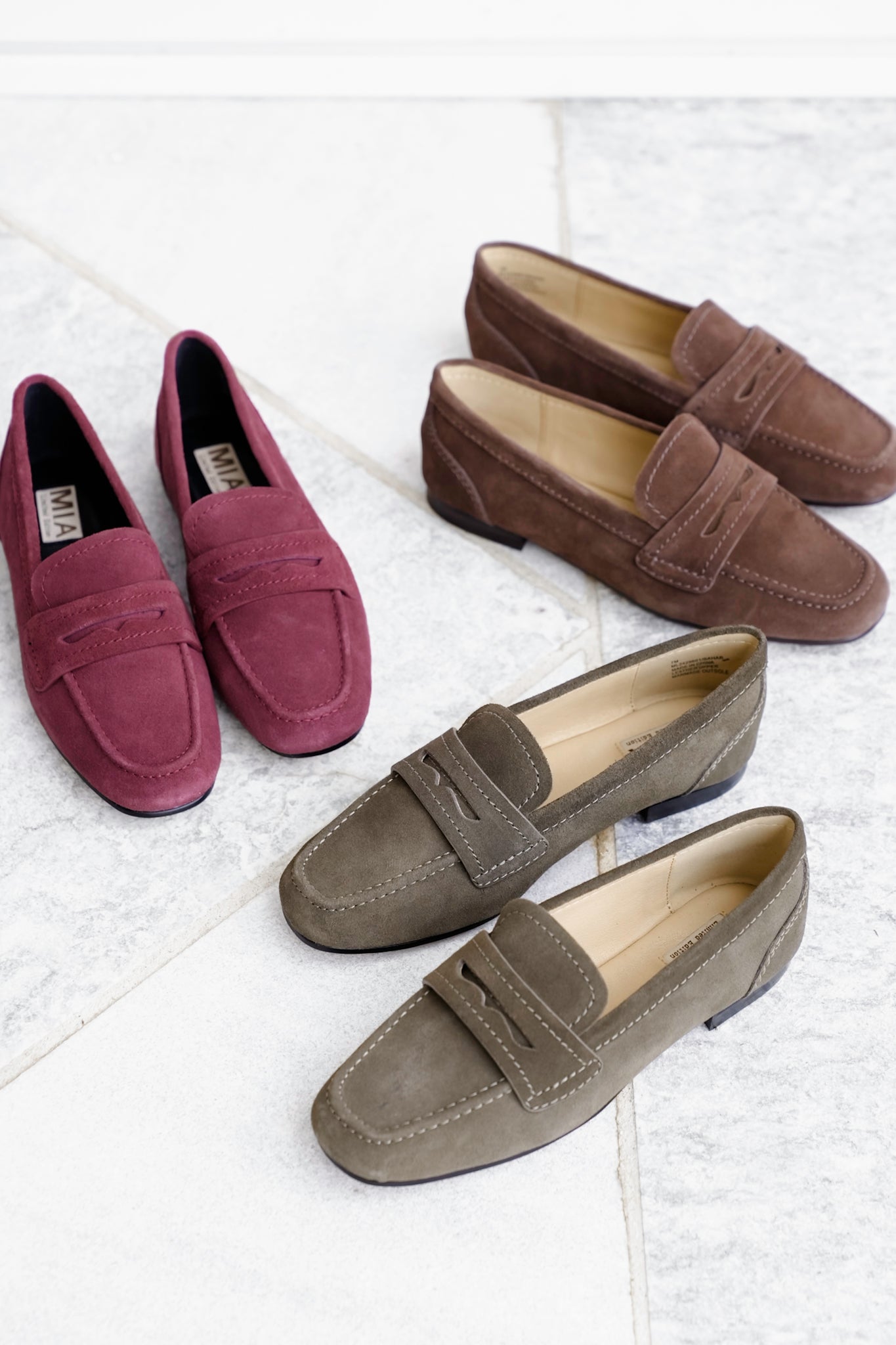 MIA Suede Slip On Loafers