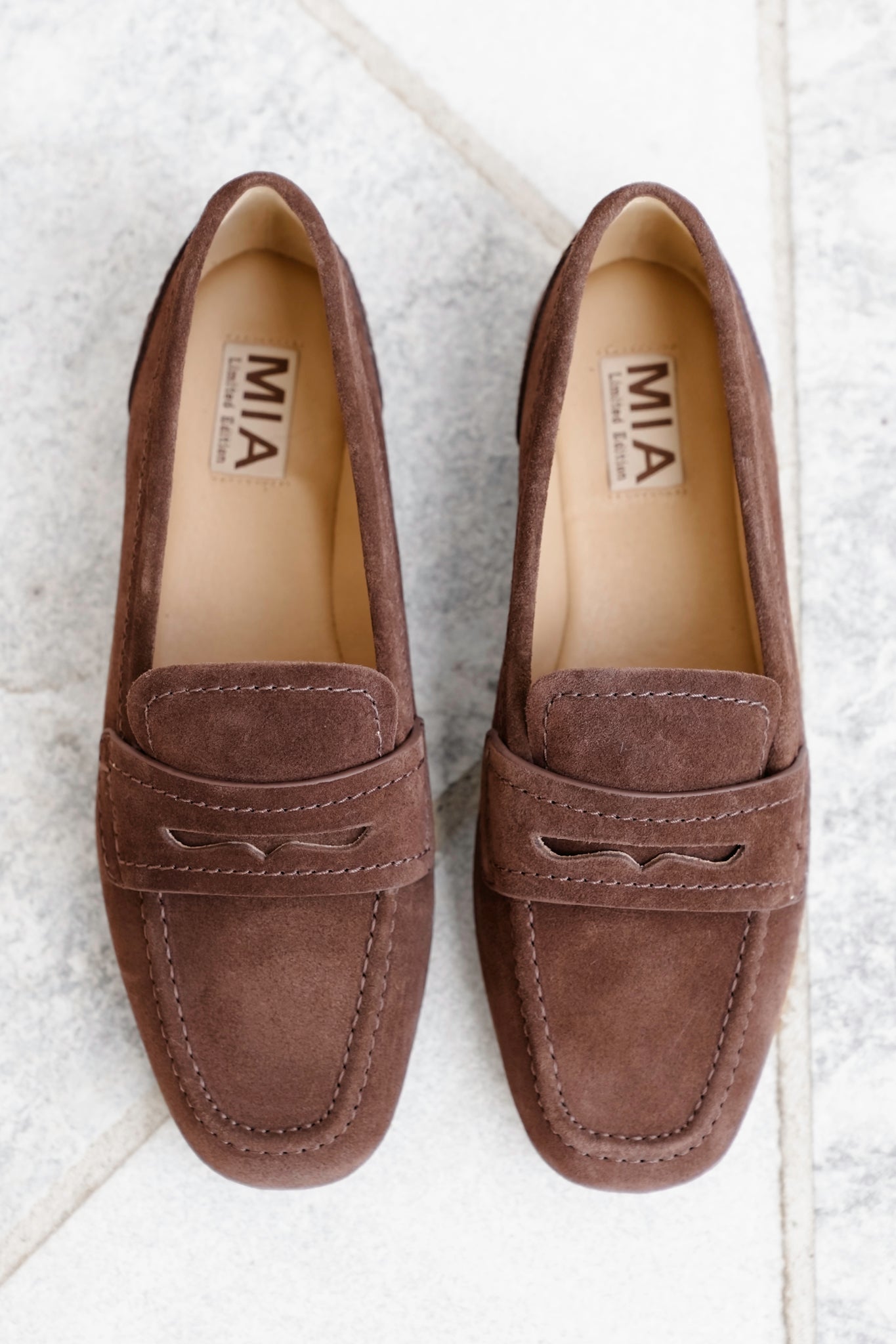 MIA Suede Slip On Loafers
