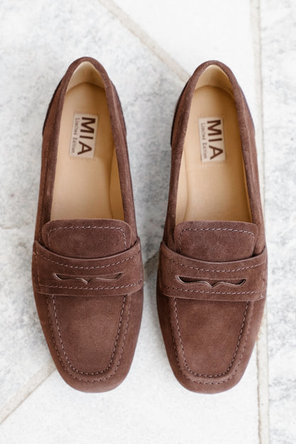 MIA Suede Slip On Loafers
