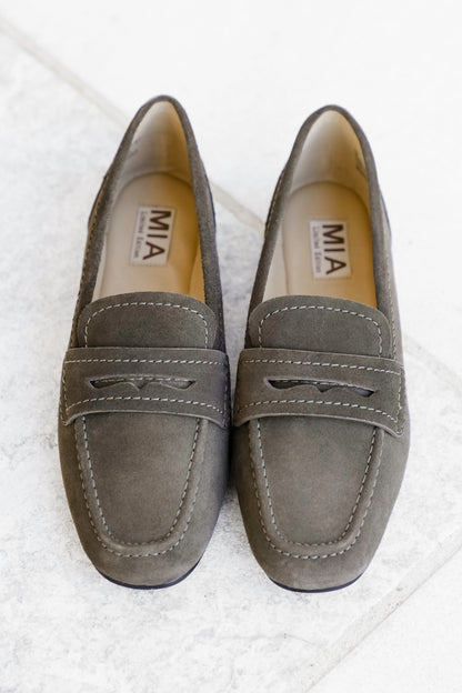 MIA Suede Slip On Loafers