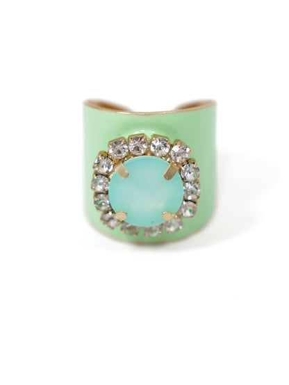TOVA Jacci Fairy Dust Enamel Ring with Crystal Detail
