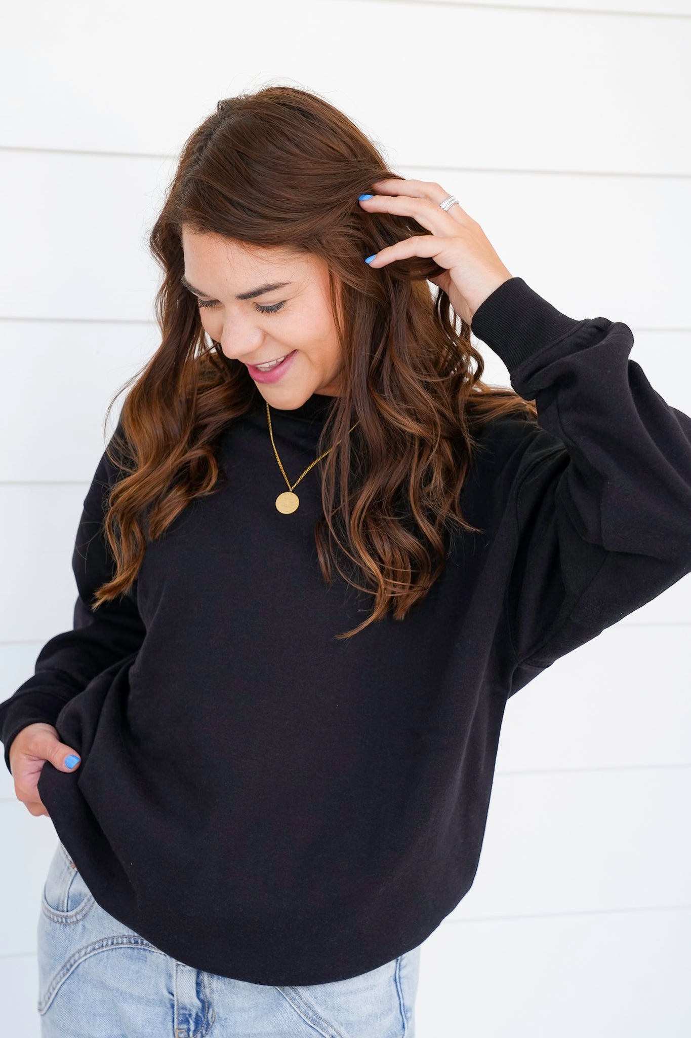 Plus/Reg Door Buster! Zenana Fleece Crewneck Pullover Sweatshirts