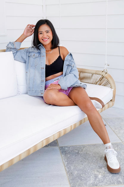 Solid Sleeveless Bralette with Lace Detail