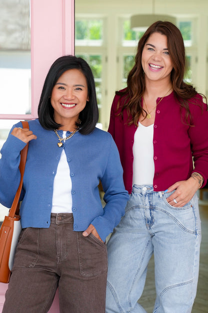 Door Buster! Zenana Button Up Crewneck Long Sleeve Cardigan