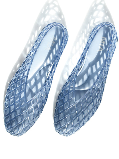 MIA Tortoise Jelly Cage Slip On Flat Shoes