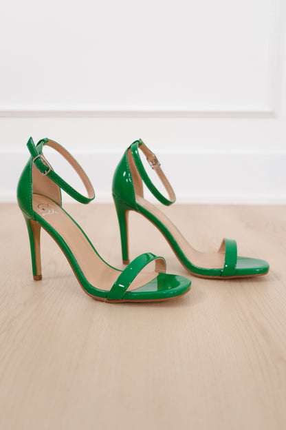 Open Toe Stiletto High Heel with Ankle Strap