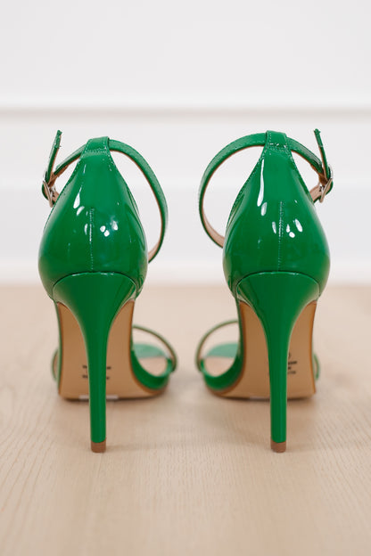 Open Toe Stiletto High Heel with Ankle Strap