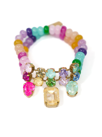 TOVA Justine Colorful Beaded Pendant Bracelet