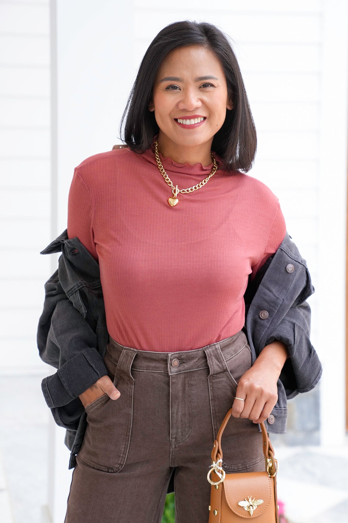 Door Buster! Ribbed Long Sleeve Mock Turtle Neck Top