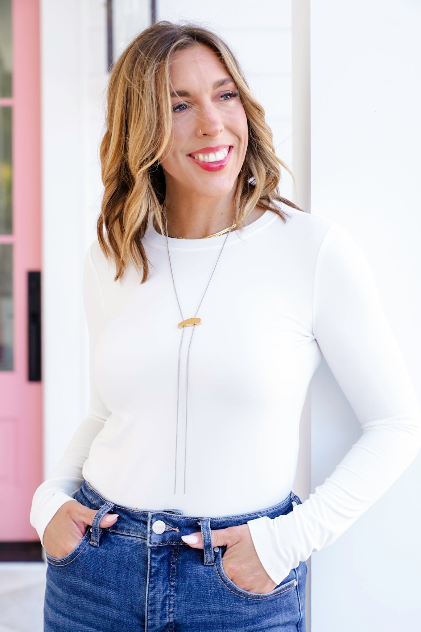 Mila + Stevie Mixed Metal Bolo Necklace