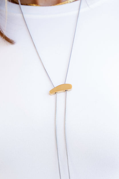 Mila + Stevie Mixed Metal Bolo Necklace