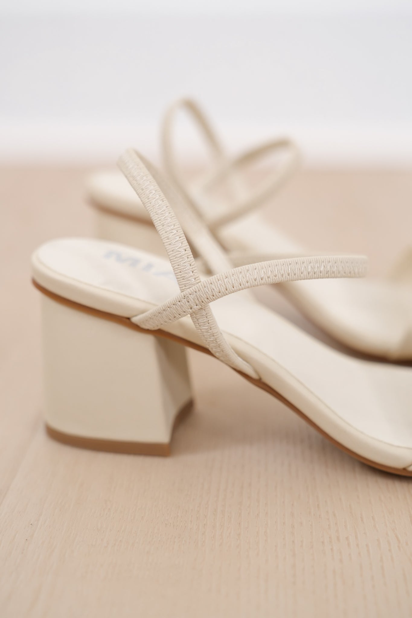 MIA Minimal Vegan Leather Block Heel Sandal