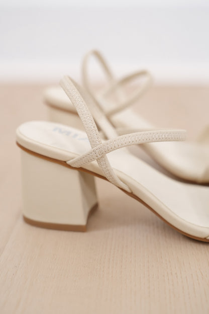 MIA Minimal Vegan Leather Block Heel Sandal
