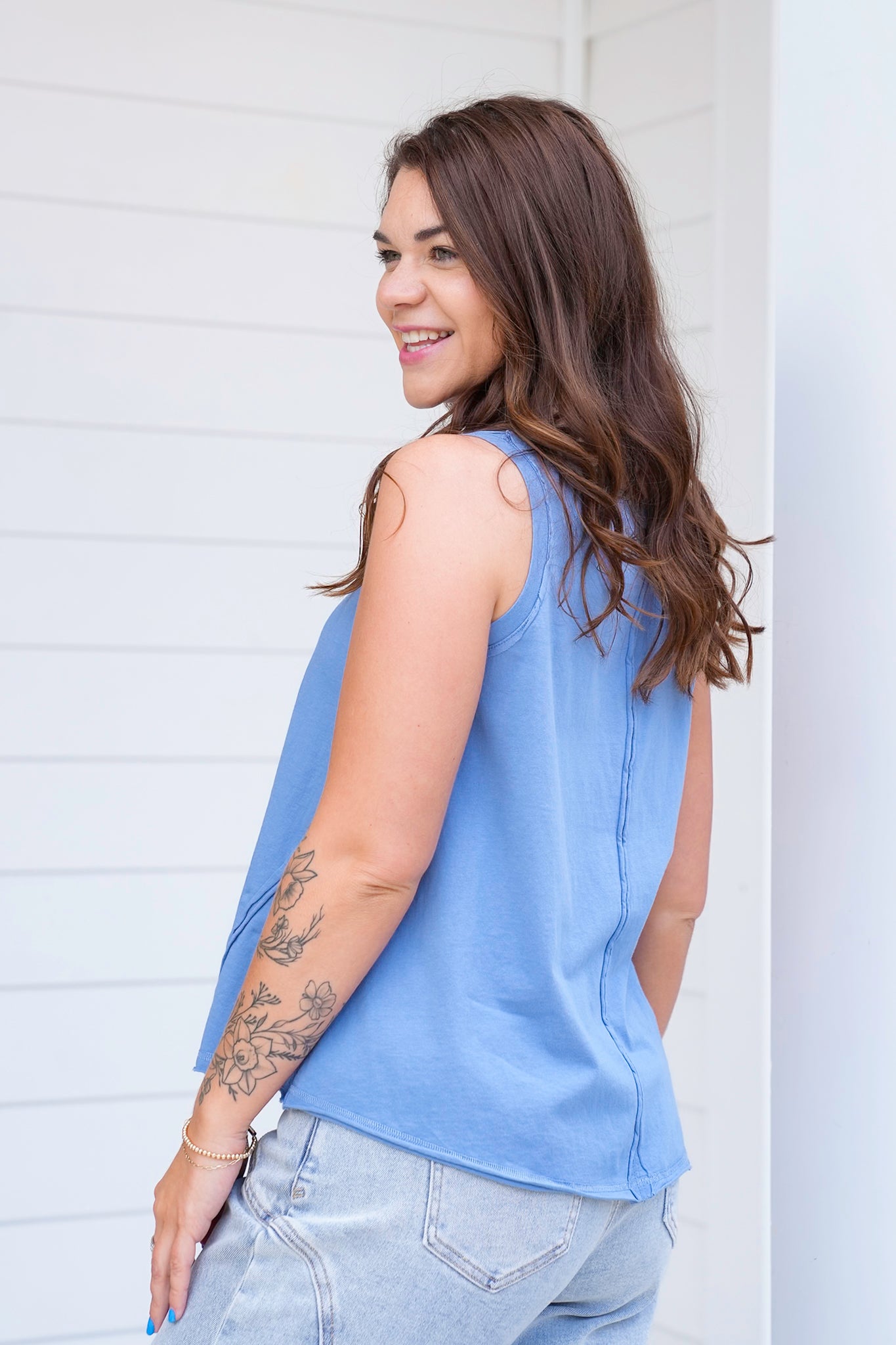 Door Buster! Plus/Reg Raw Edge Tank Top