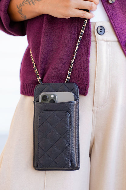 Brianna Vegan Leather Cell Phone Crossbody Bag