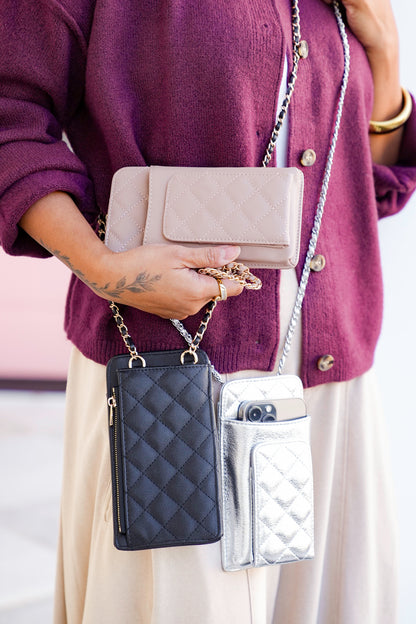 Brianna Vegan Leather Cell Phone Crossbody Bag