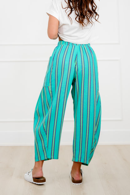 Striped Elastic Waist Lounge Pants