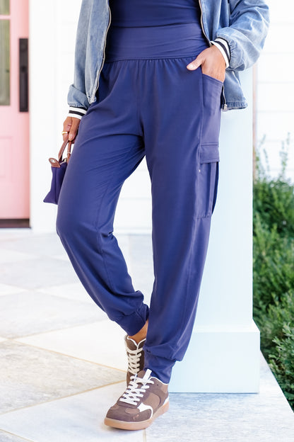 High Waist Jogger with Side Pockets