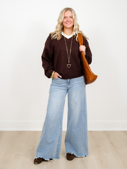 Long Sleeve V-Neck Pullover Sweater