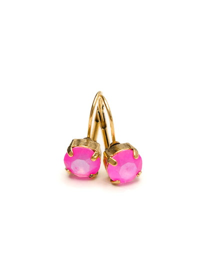 TOVA Oakland Pink Crystal Hook Earrings