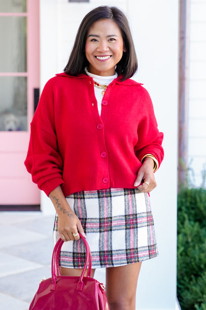 Long Sleeve Button Down Collared Cardigan