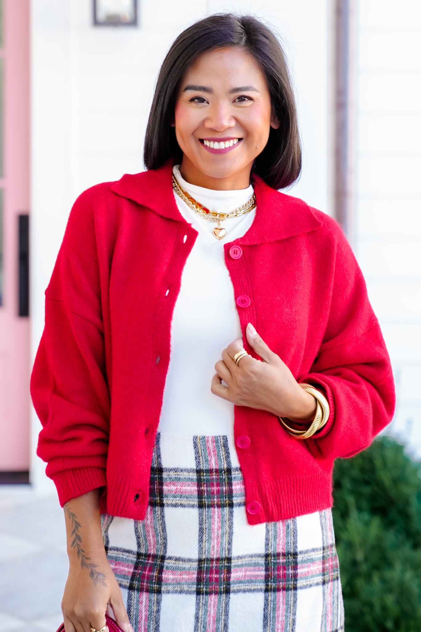 Long Sleeve Button Down Collared Cardigan