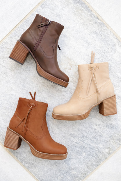 Yellow Box Western Inspired Vegan Leather Ankle Boot