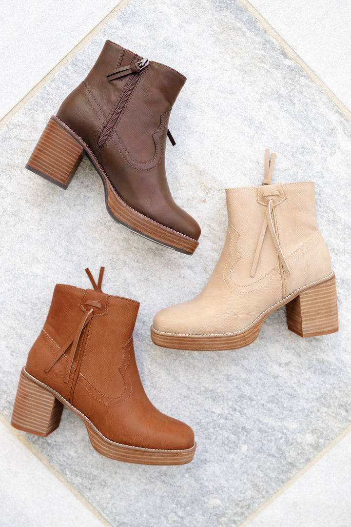 Yellow Box Western Inspired Vegan Leather Ankle Boot