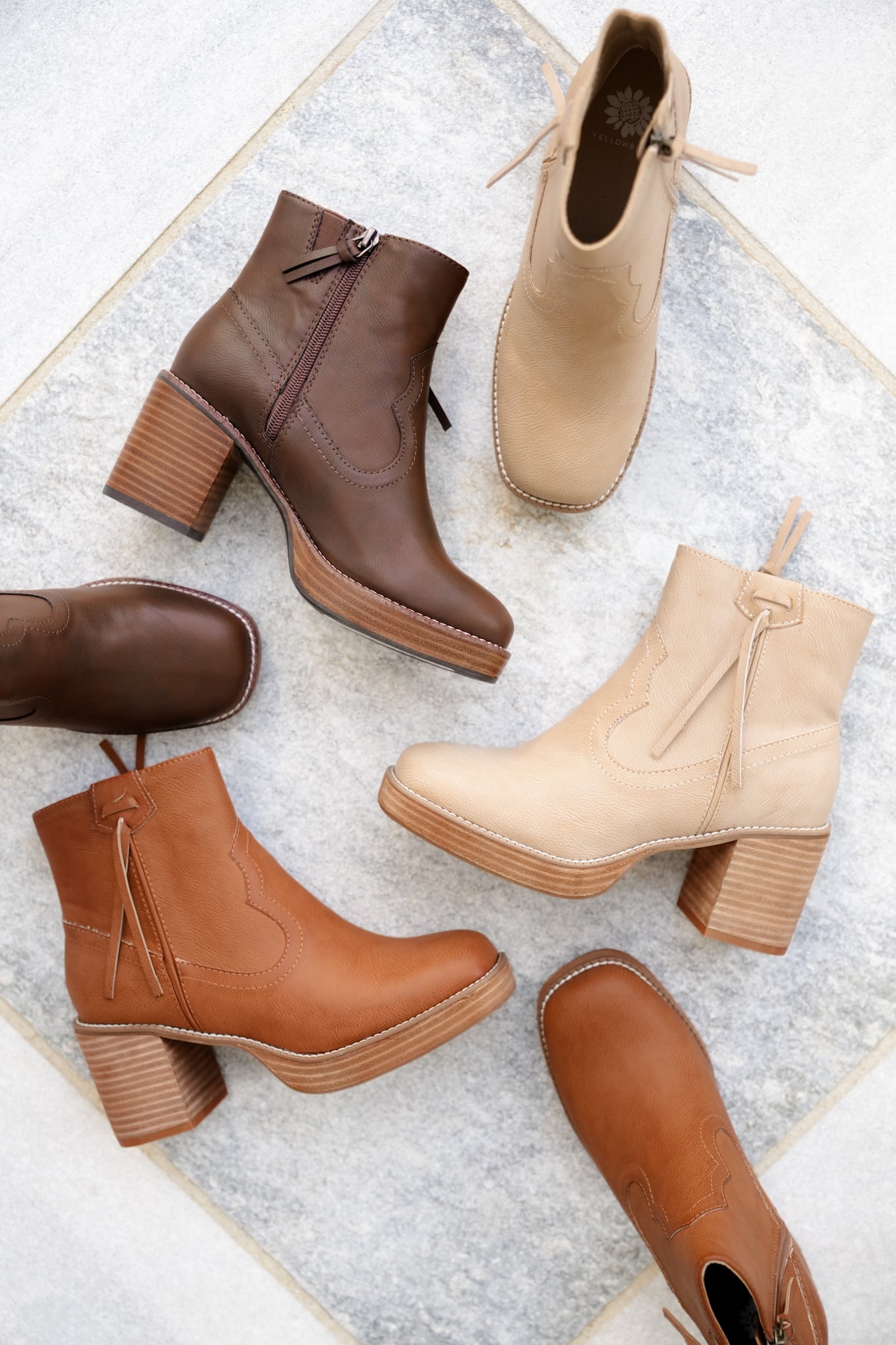 Yellow Box Western Inspired Vegan Leather Ankle Boot