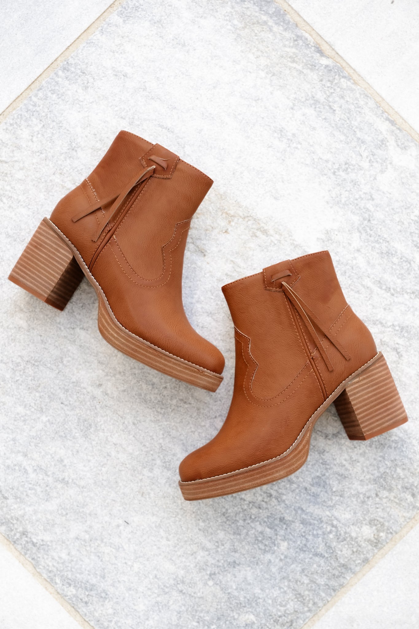 Yellow Box Western Inspired Vegan Leather Ankle Boot