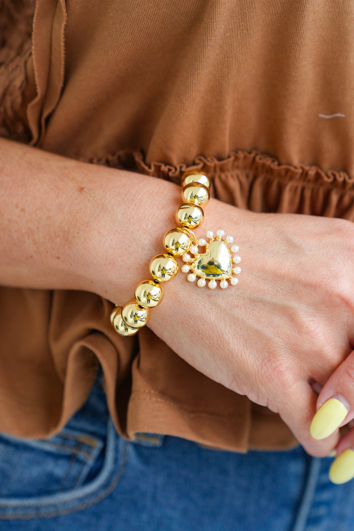 Gemelli Gina Pearl Heart Bracelet