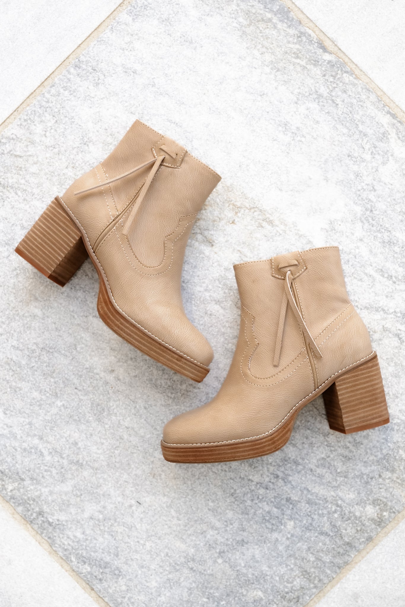 Yellow Box Western Inspired Vegan Leather Ankle Boot