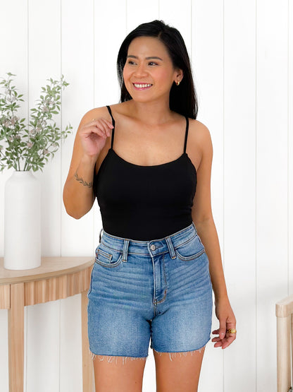 Sleeveless Bodysuit With Back Strap Detail (Multiple Colors)
