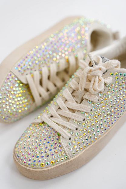 Silver Iridescent Bling Sneakers