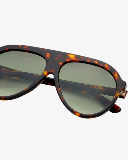 Freyrs Maxwell Tortoise Acetate Unisex Aviator Sunglasses